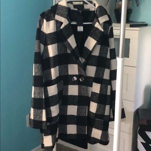 Black and white checkered coat